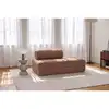 Image de Canapé droit modulable et convertible 2 places - tissu tweed
