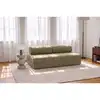 Image de Canapé droit modulable et convertible 3 places - tissu tweed