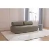Image de Canapé droit modulable et convertible 3 places - tissu lisse