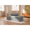 Image de Canapé droit modulable et convertible 2 places - tissu lisse