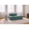 Image de Canapé droit modulable et convertible 2 places - tissu lisse