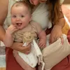Image de Doudou mouchoir en lange beige