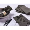 Image de Serviette de table - lin et coton gris