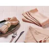 Image de Serviette de table - lin et coton rose