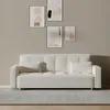 Image de Copenhague canapé scandinave convertible 3 places en tissu bouclette blanc
