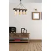 Image de Saphia suspension filaire 4 lampes bois et métal