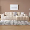 Image de Salford - canapé d'angle 3-4 places nuage en velours beige