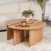 Image de Azus table basse ronde duo pin atlantique 90cm