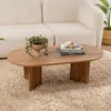 Image de Raav table basse design ovale bois 120cm