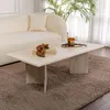 Image de Topi table basse rectangulaire effet travertin 119x60cm