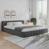 Image de Kansas lit style nuage 140x190cm en velours gris