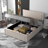 Image de Nashville lit coffre 160x200cm en velours beige