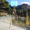 Image de Lampadaire sans fil led tamboury wood