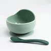 Image de Kit repas silicone bébé - 2 pièces vert