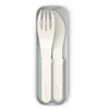 Image de Set de couverts plastique végétal crème