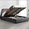 Image de Norka lit coffre - 140x190 cm - velours gris