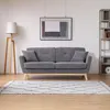 Image de Hoga canapé 3 places scandinave velours côtelé gris