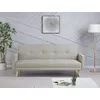 Image de Wooden canapé scandinave convertible 3 places en tissu beige