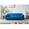 Image de Copenhague canapé scandinave convertible 3 places en tissu bleu canard