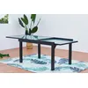 Image de Brescia table de jardin extensible en aluminium grise