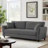 Image de Lucerne canapé 4 places en tissu gris foncé