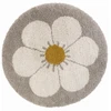 Image de Tapis bohemian daisy rond beige