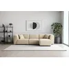 Image de Monroe canapé 3 places + 1 pouf modulable velours côtelé beige