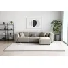 Image de Monroe canapé 3 places + 1 pouf velours côtelé modulable gris clair