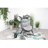 Image de Jane fauteuil oeuf sur pied en résine gris effet rotin