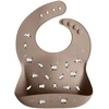 Image de Bavoir en silicone minouche taupe