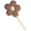 Image de Attache tétine fleur moumoute beige-ecru