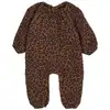 Image de Tenue pour poupée gaze léopard marron (sans col)