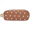 Image de Trousse scolaire coeurs beige