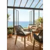 Image de Santorini - chaise en teck massif et cordage gris
