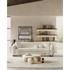Image de Curve - canapé arrondi 3 places en tissu bouclé cream