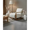 Image de Rima - fauteuil en bois massif chêne et en lin