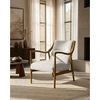 Image de Ambre - fauteuil en bois massif chêne et en lin