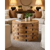 Image de Brickle - table basse ronde en bois de teck massif