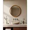 Image de Liora - miroir rond en bois massif de manguier