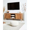 Image de Havena - meuble tv en acacia et marbre blanc