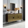 Image de Moon- grand buffet finition laiton vieilli 150 cm
