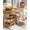 Image de Capelle - table de jardin ronde en teck recycle