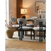 Image de Zuno - lot de 2 chaises zuno en tissu grise et pieds métal