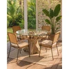 Image de Forest - table de jardin en bois brut de teck sans le plateau de verre