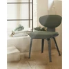Image de Hele - lot de 2 chaise hele en tissu vert et pieds en bois