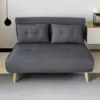 Image de Doris canapé convertible en tissu gris foncé 2 places