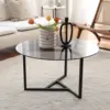 Image de Mia table basse plateau en verre trempé
