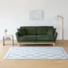 Image de Hoga canapé 3 places scandinave en velours côtelé vert
