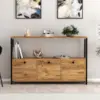 Image de Dragor buffet 3 portes style industriel bois-noir