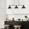 Image de Erika suspension industreille noire 3 ampoules